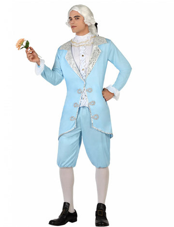 Pánský kostým modrého barokního prince