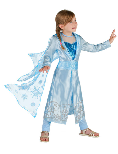 Dívčí kostým modrá princezna z Velkého severu