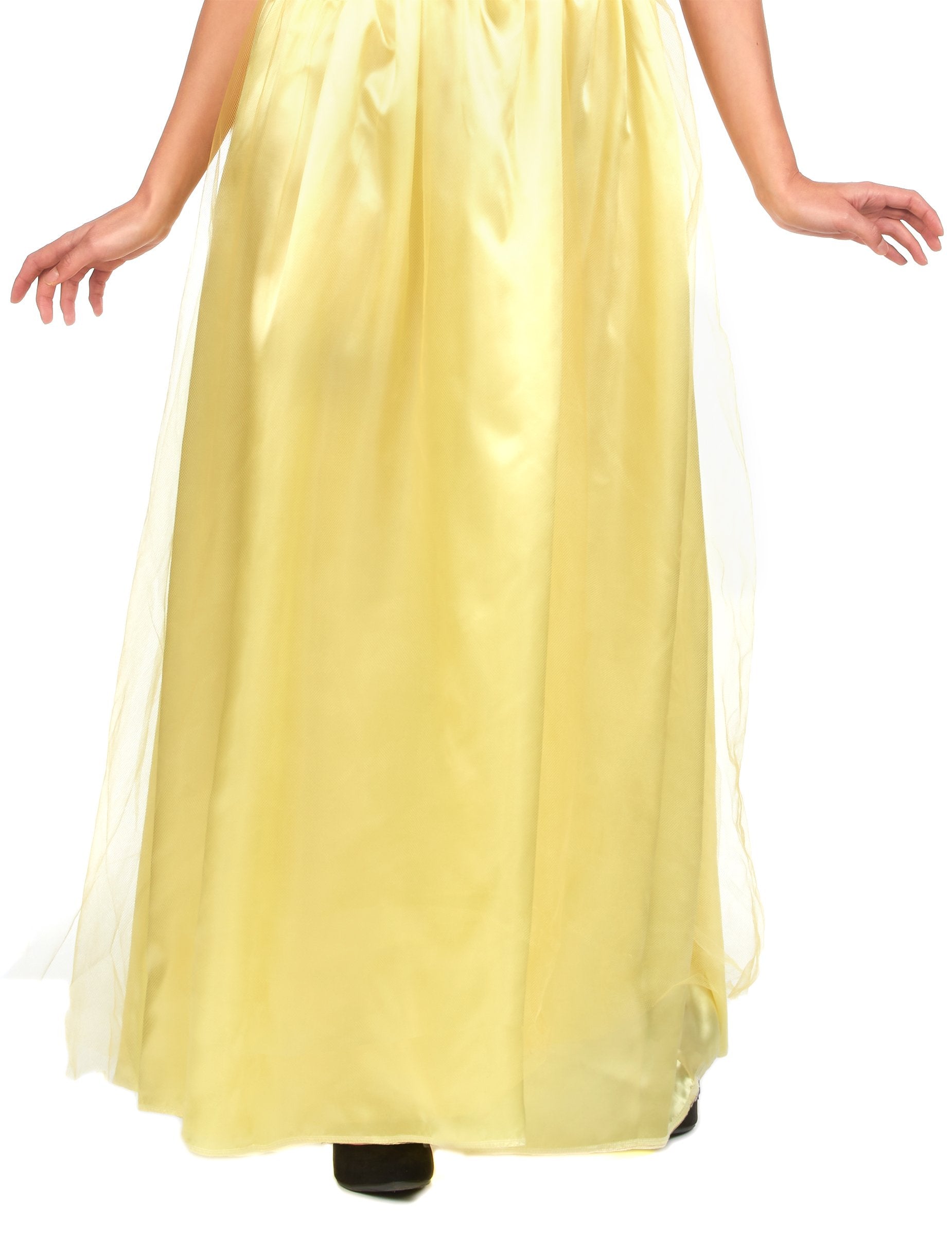 Detail spodní části sukně kostýmu princezny ze sněhu pro ženy