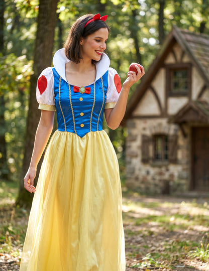 Märchenprinzessin Kostüm für Damen gelb-blau