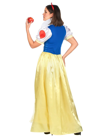 Pohled zezadu na kostým princezny ze sněhu pro ženy