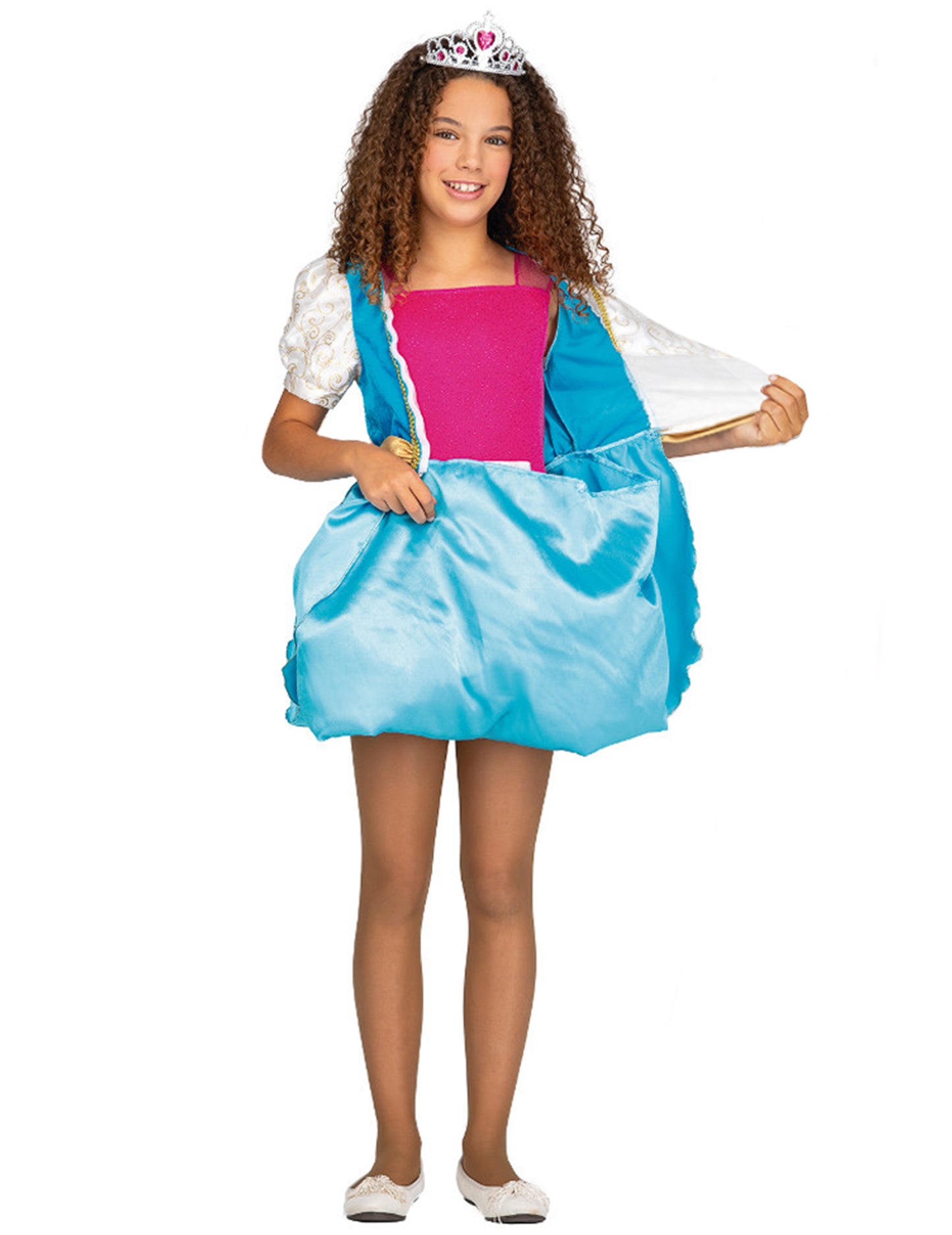 Détail du système réversible du déguisement princesse magique 2 en 1 pour fille