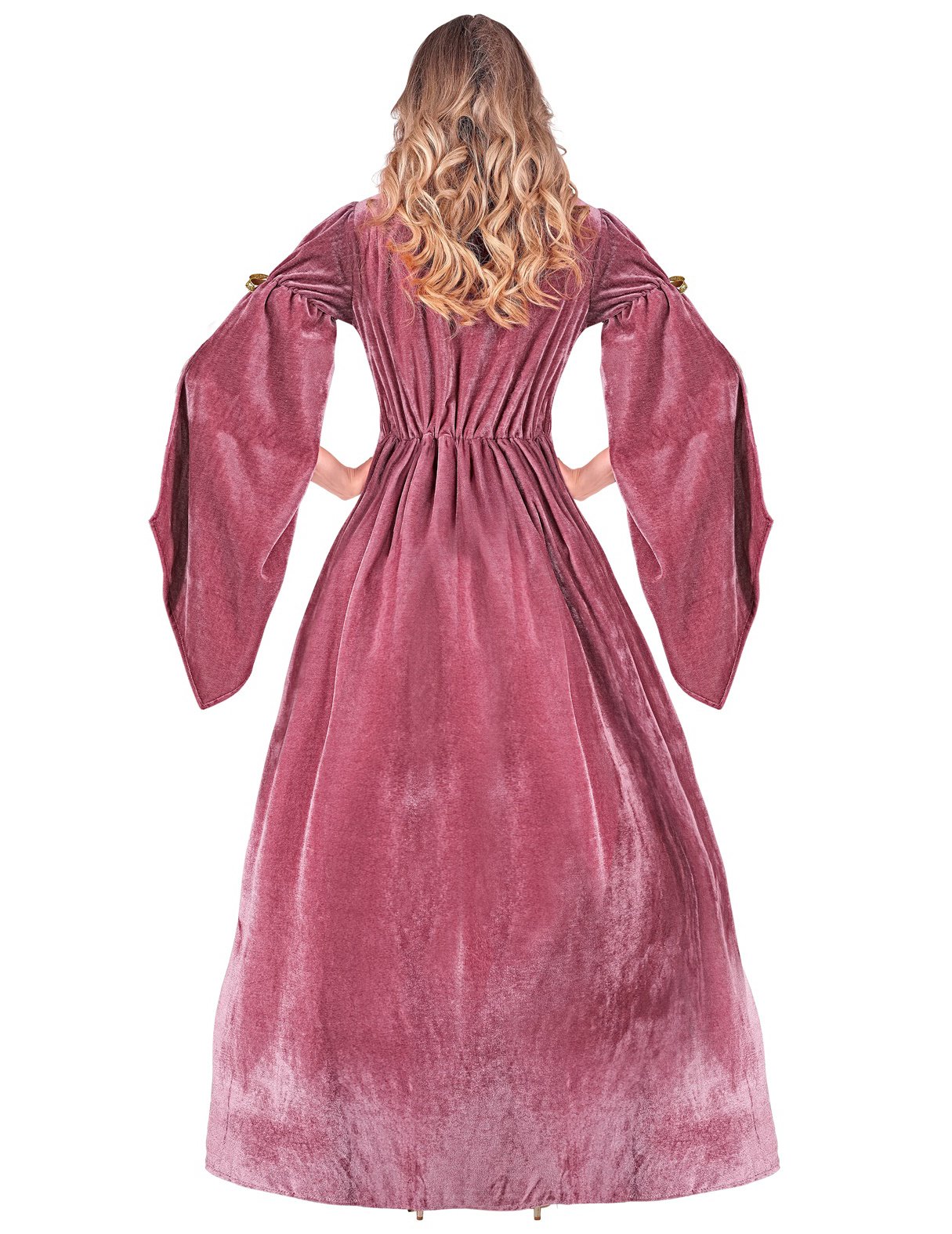 Dámský kostým středověké princezny v růžovo-bílé barvě