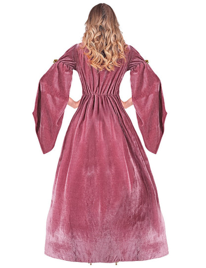 Dámský kostým středověké princezny v růžovo-bílé barvě