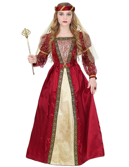 Dívčí kostým královské středověké princezny