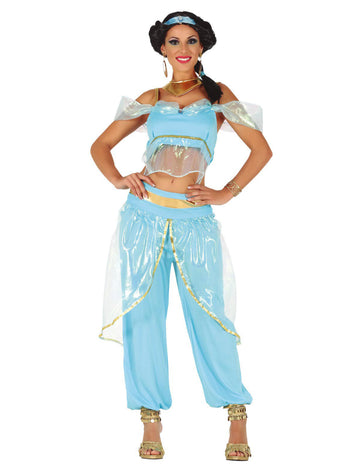 Dámský kostým orientální princezny v modré barvě