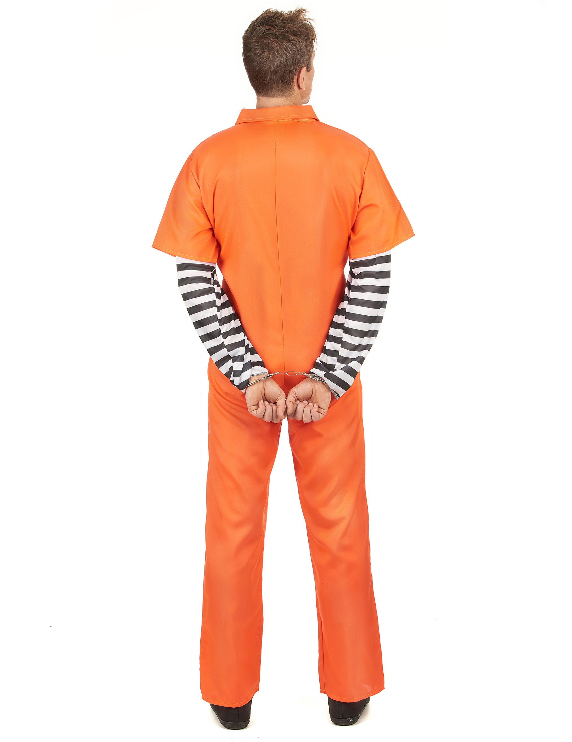 Vue de dos du déguisement de prisonnier pour homme