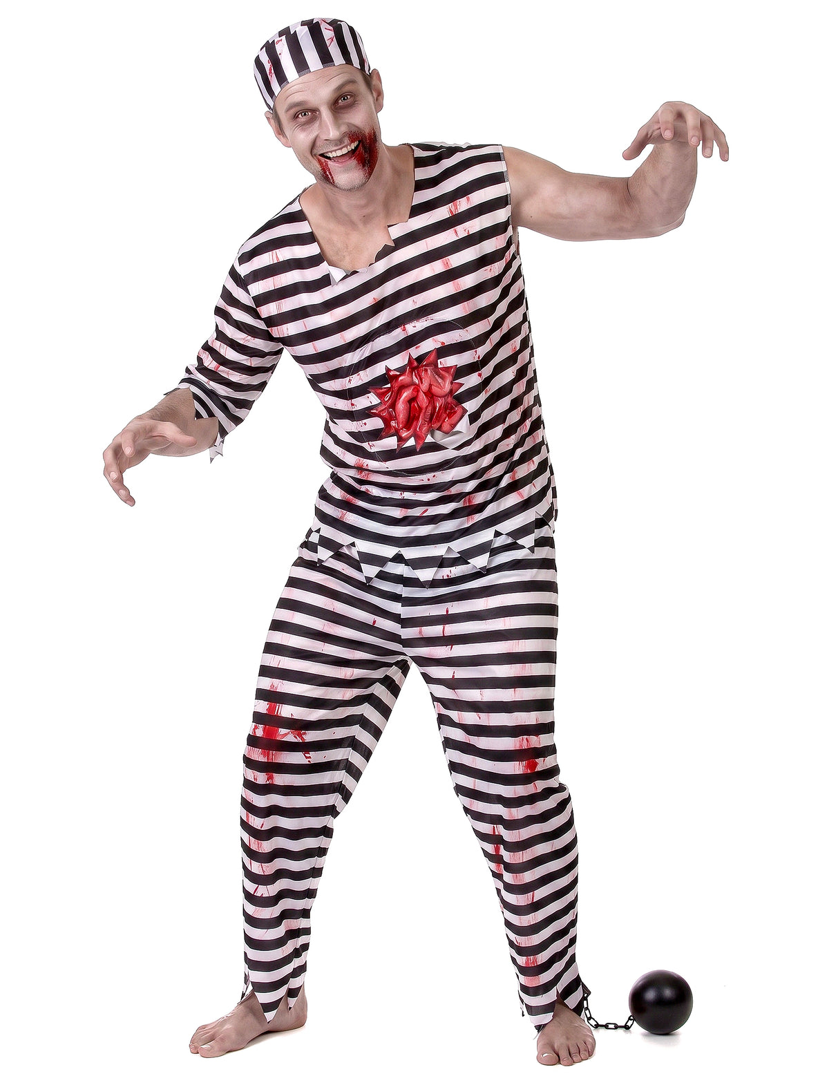 Pánský kostým strašidelného zombie vězně