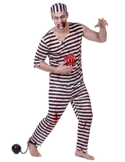 Pánský kostým strašidelného zombie vězně