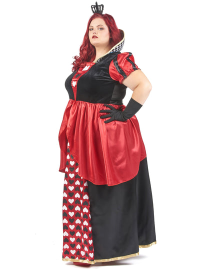Dlouhý kostým Královny srdcí pro ženy