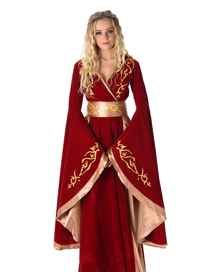 Detail na živůtek a rukávy kostýmu středověké královny