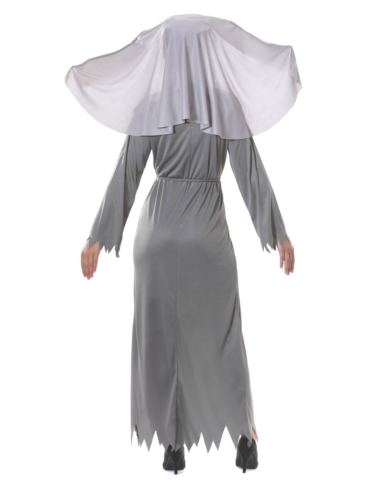 Vue de dos du déguisement de religieuse possédée pour femme