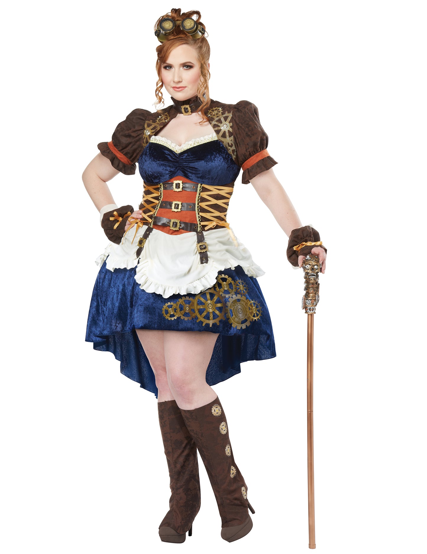 Dámský steampunk retro futuristický kostým pro větší děti