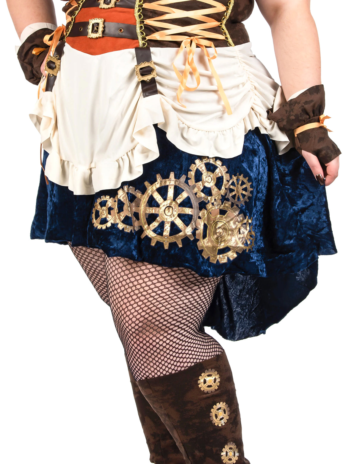 Dámský steampunk retro futuristický kostým pro větší děti