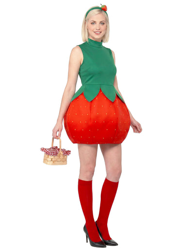 Dámský kostým jahodových šatů