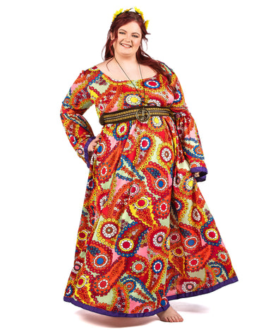 Dámský kostým hippie pro plnoštíhlé ženy