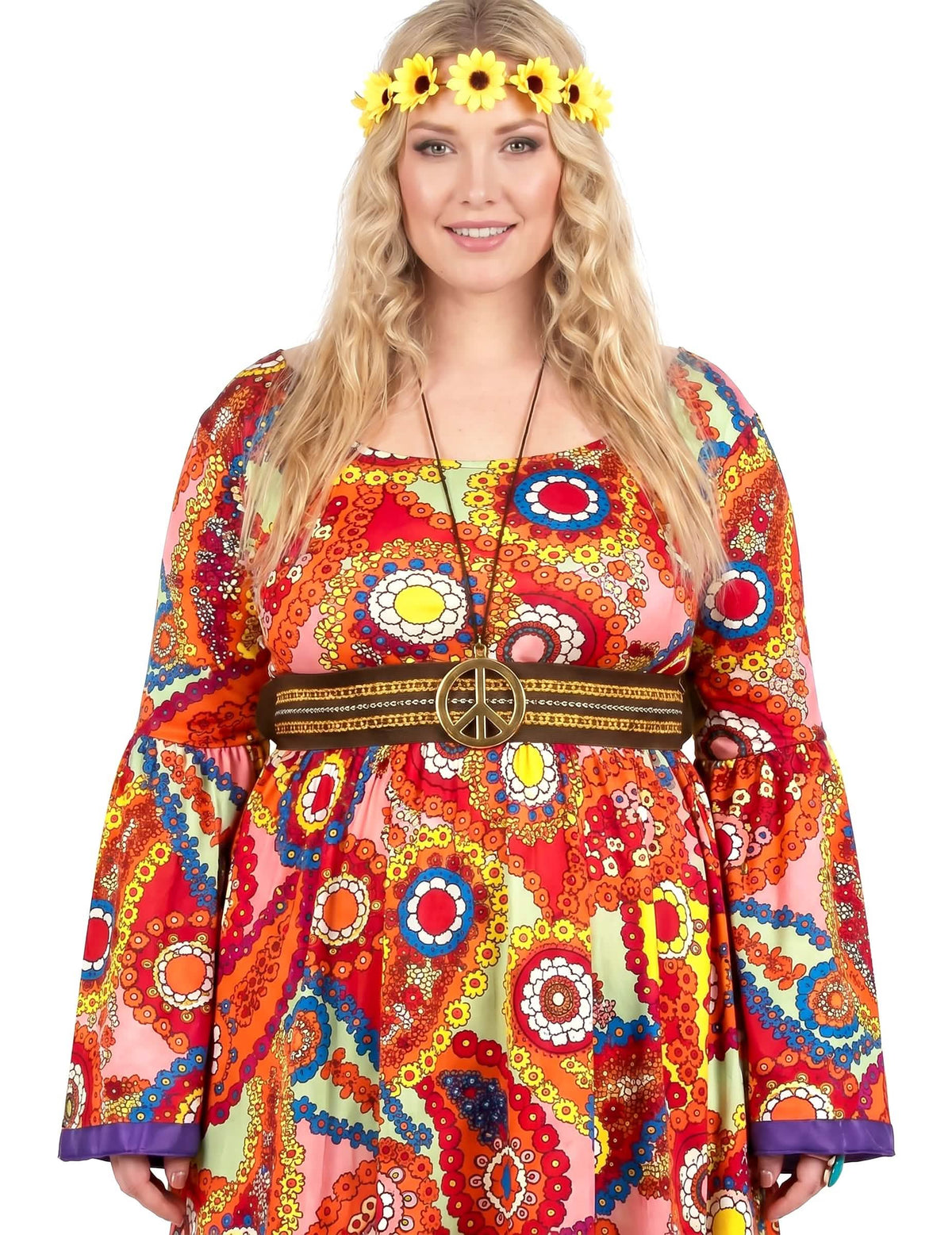Dámský kostým hippie pro plnoštíhlé ženy