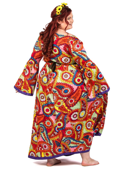 Dámský kostým hippie pro plnoštíhlé ženy