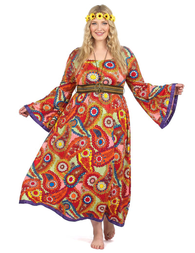 Dámský kostým hippie pro plnoštíhlé ženy