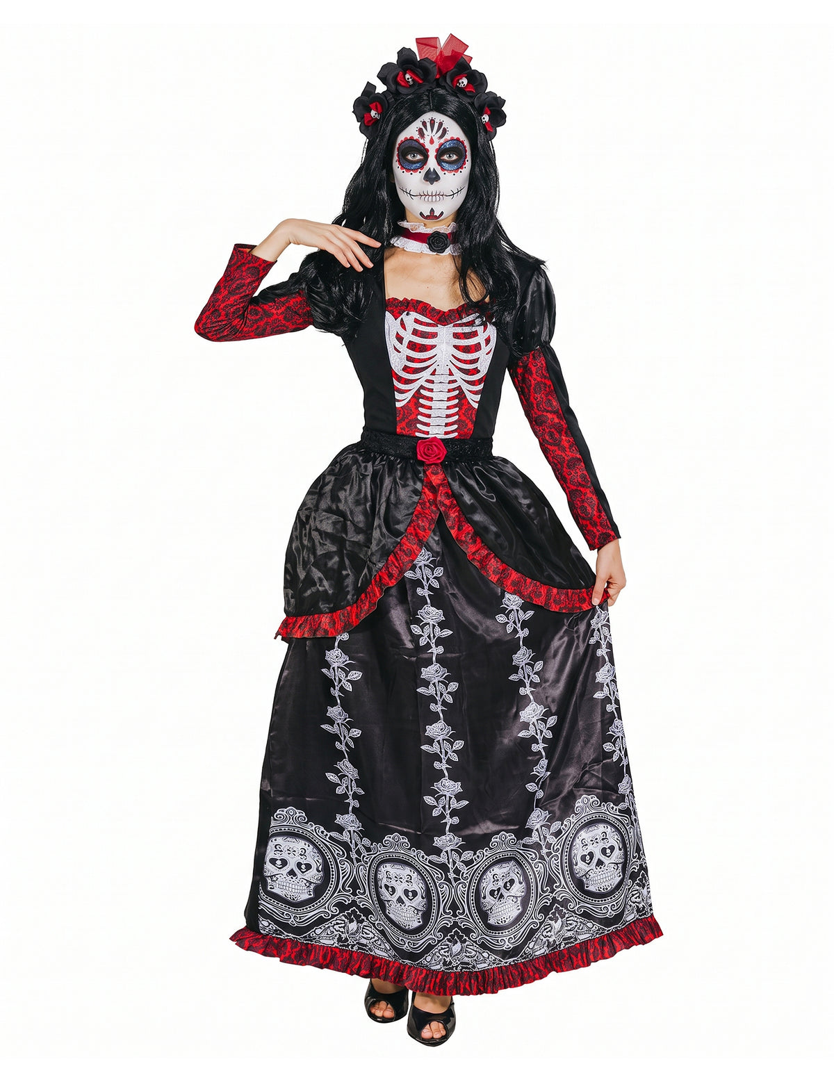 Dámský kostým Dlouhé šaty Dia de los Muertos