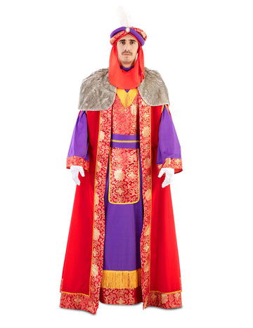 Kostým pro dospělé - král mágů Baltazar - luxusní červený