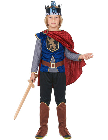 Vue de dos du déguisement de roi médiéval effet velours