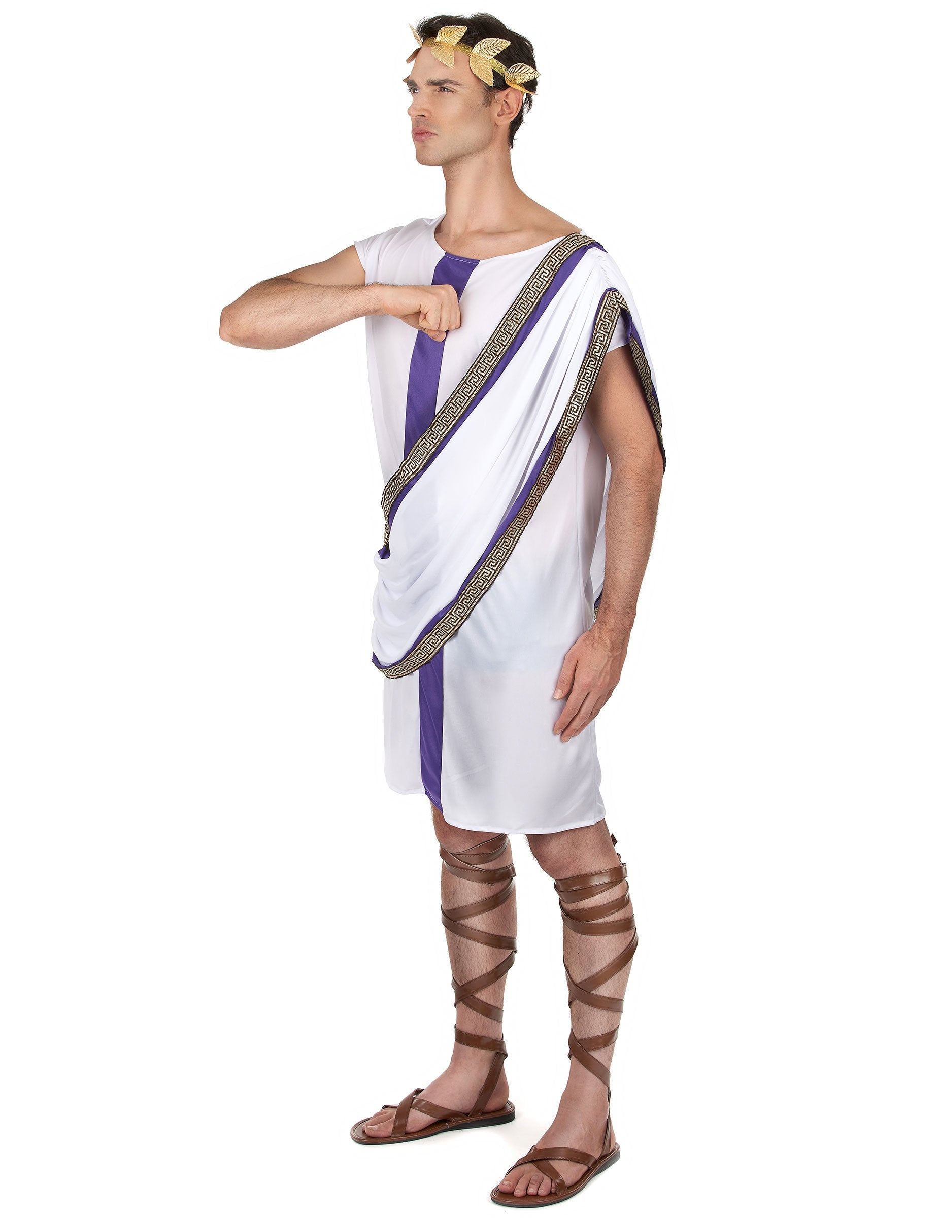 Vue de profil du déguisement de romain pour homme