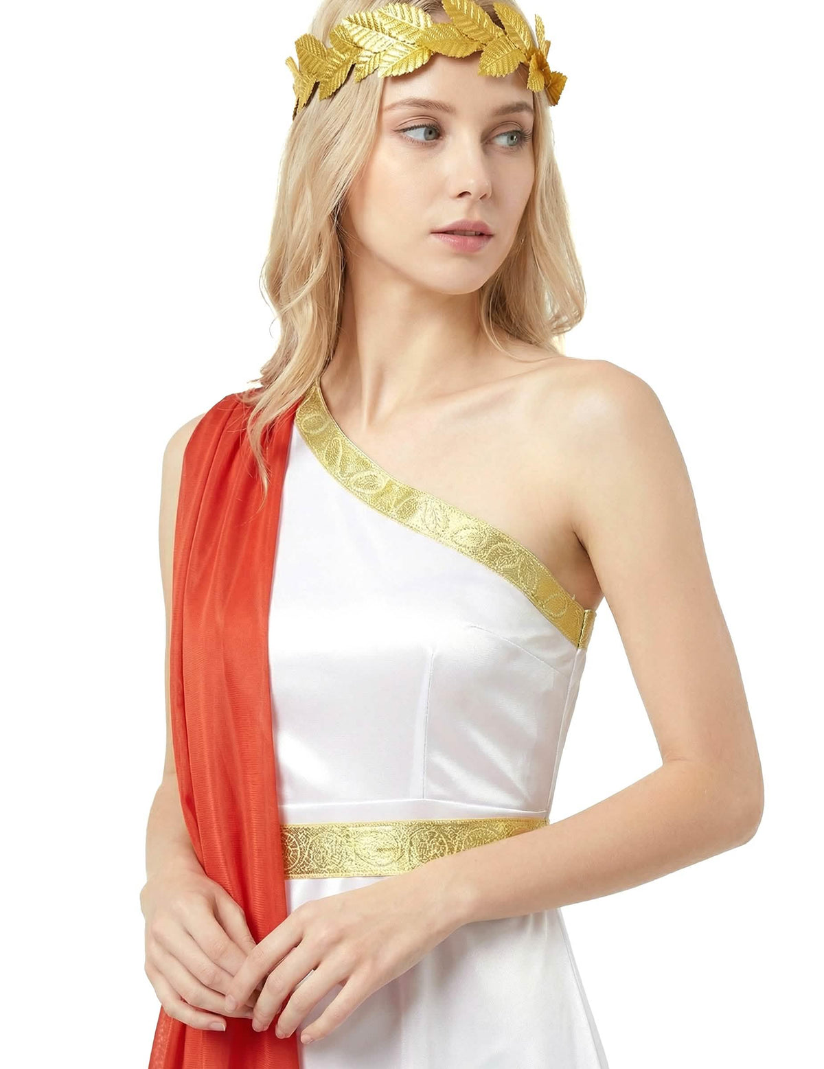 Detail na živůtek a korunku elegantního římského kostýmu pro ženu