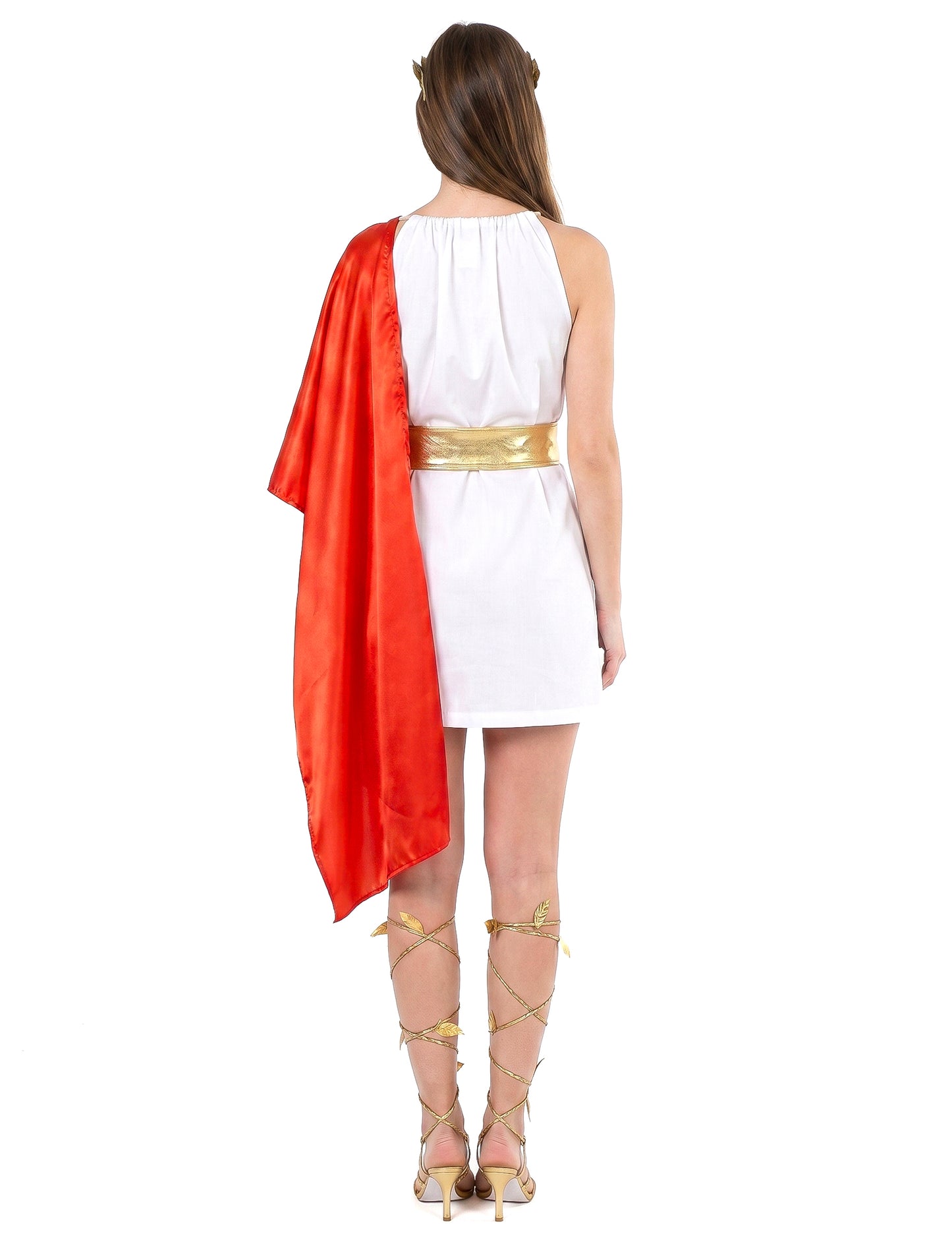 Römerin Kostüm für Damen rot-weiß-gold