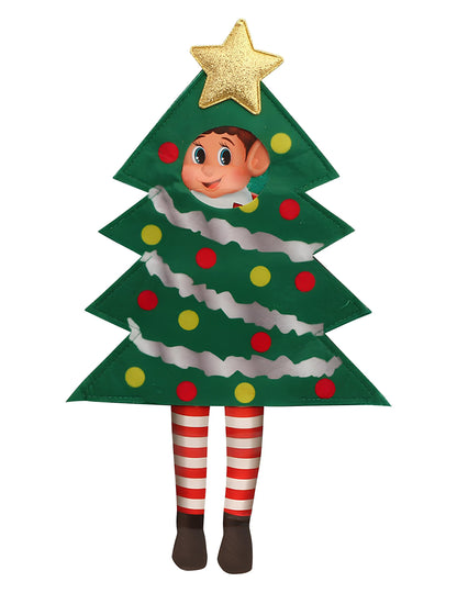 Kostým vánočního stromečku pro zlomyslnou panenku elfa