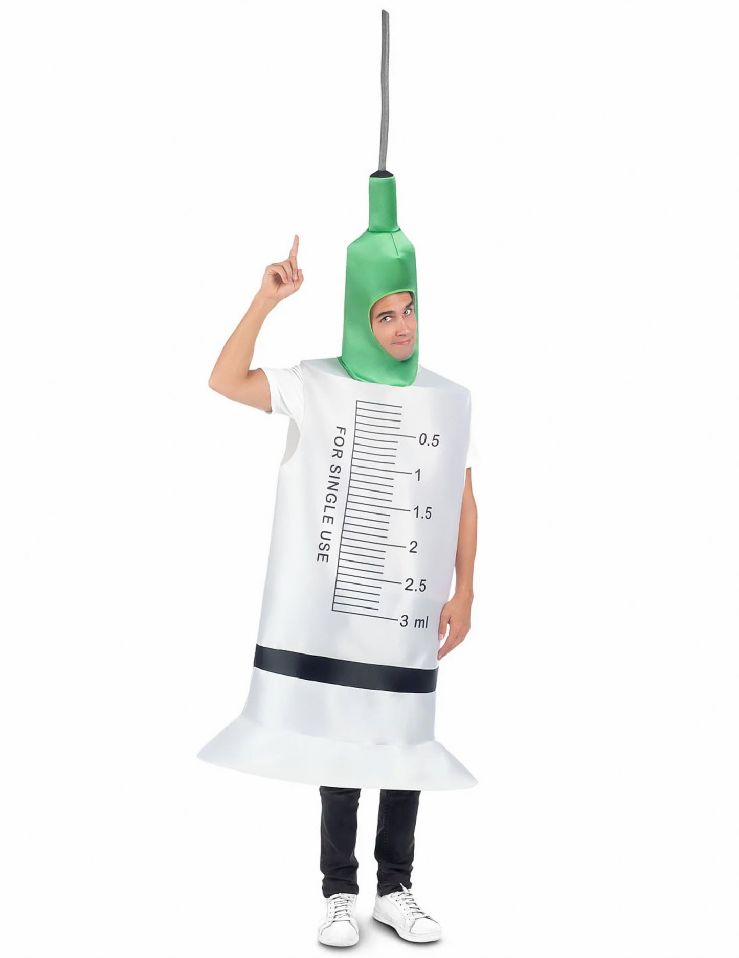 Medizinische Spritze Erwachsenen Kostüm weiß-grün