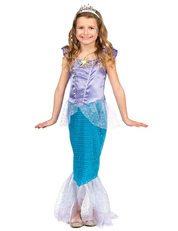 Meerjungfrauen-Kostüm für Mädchen Prinzessin blau-violett