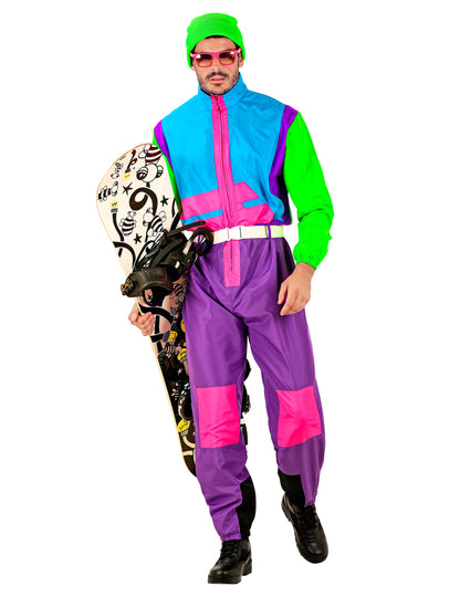 Kostým pro dospělé s fluorescenčním snowboardistou