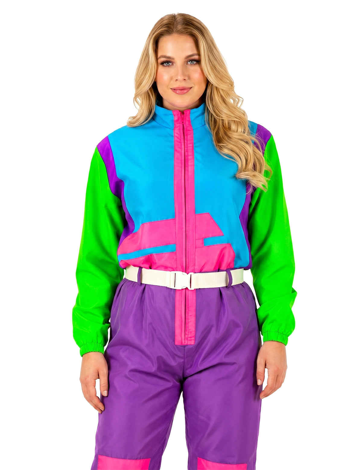 Velký dospělý kostým snowboardisty s fluorescenčním efektem