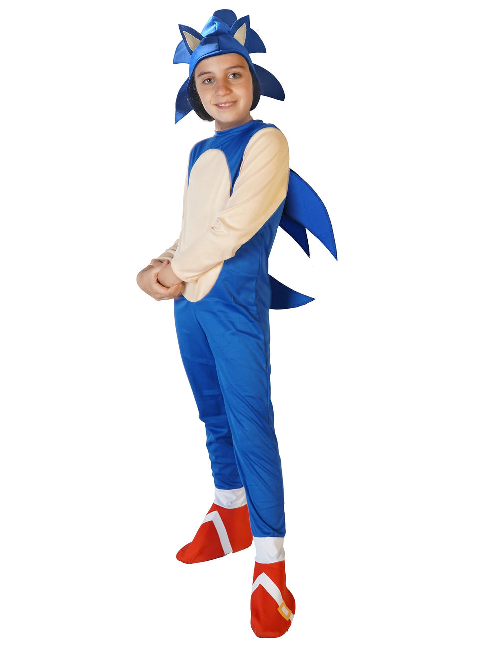 Vue de profil du déguisement Sonic le hérisson