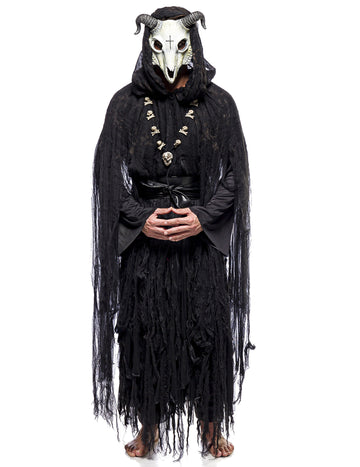 Kostým okultní čarodějnice s luxusní maskou pro dospělé