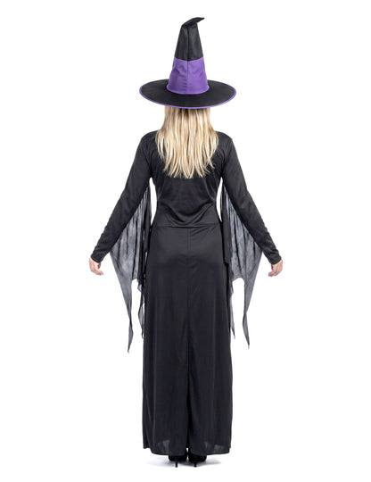 Dámský halloweenský kostým čarodějnice s živůtkem