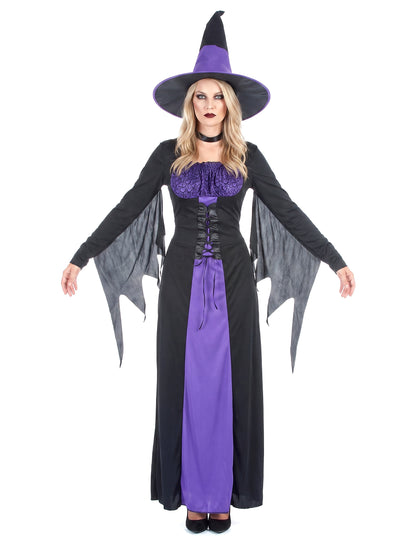 Dámský halloweenský kostým čarodějnice s živůtkem