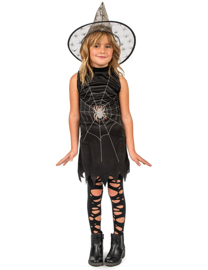 Dívčí kostým čarodějnice s kloboukem