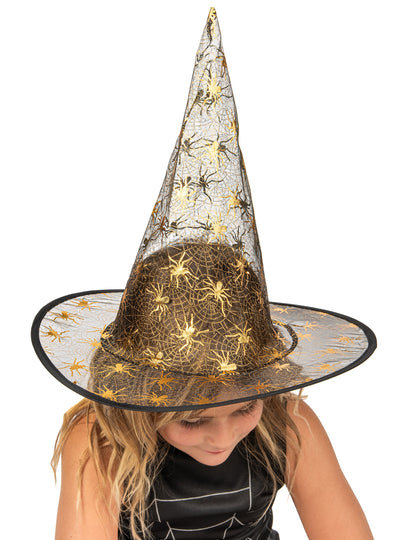 Dívčí kostým čarodějnice s kloboukem