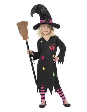 Halloweenský kostým kočky čarodějnice pro dívky