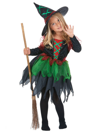 Dívčí halloweenský kostým lesní čarodějnice
