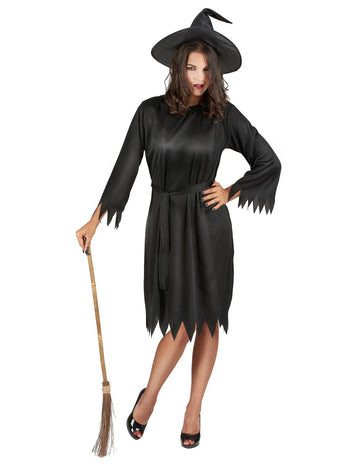 Dámský kostým černé čarodějnice na Halloween