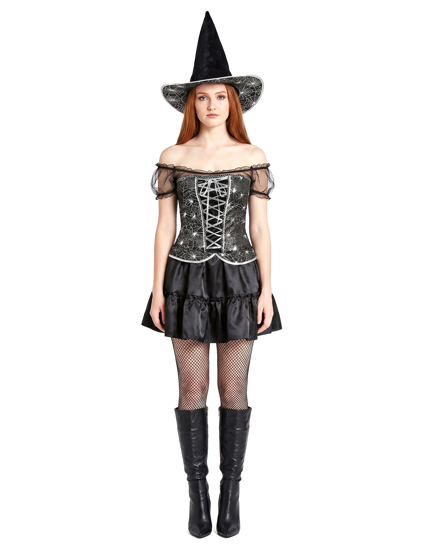 Dámský sexy kostým čarodějnice s živůtkem na Halloween
