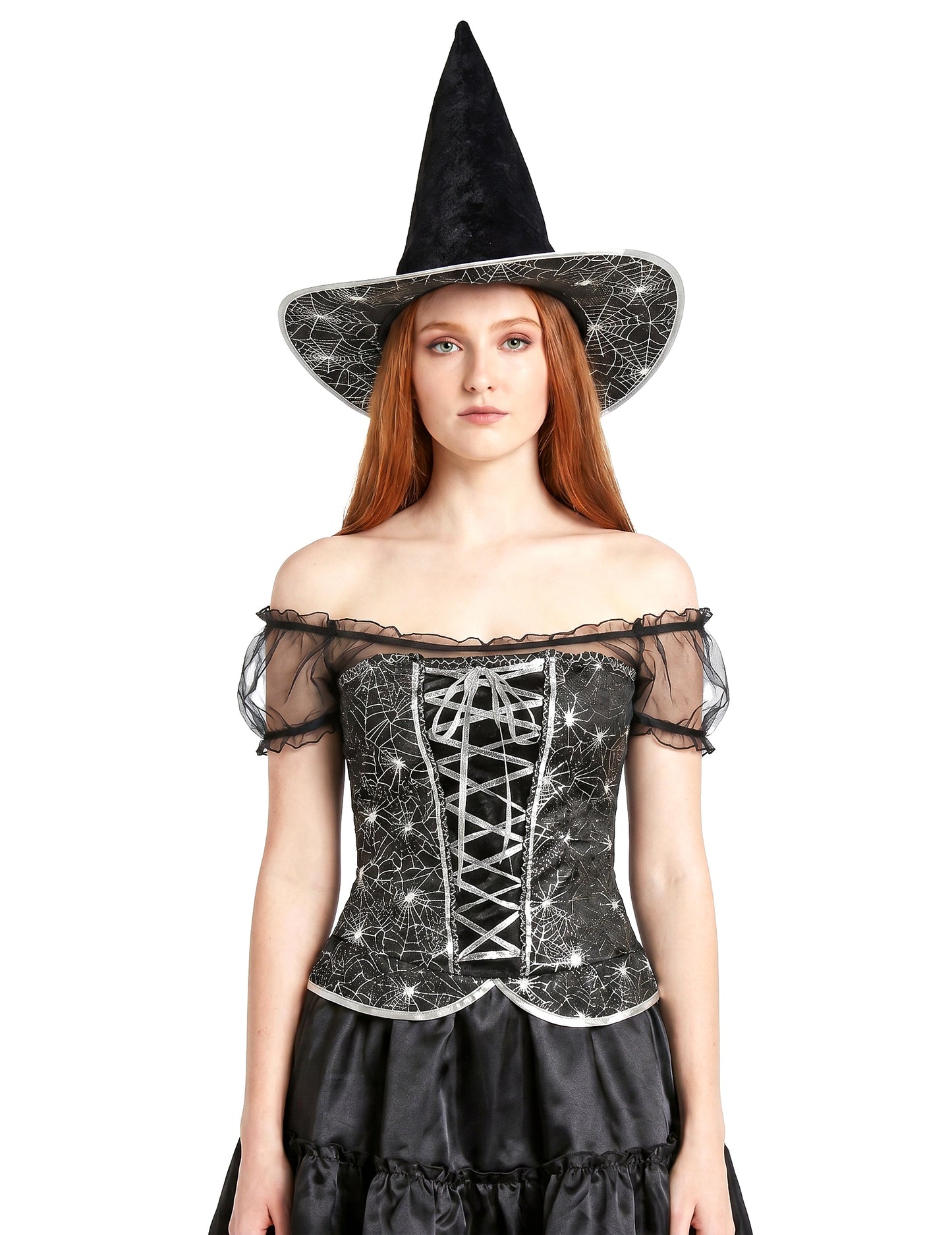 Dámský sexy kostým čarodějnice s živůtkem na Halloween