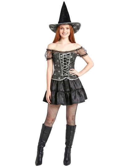 Dámský sexy kostým čarodějnice s živůtkem na Halloween
