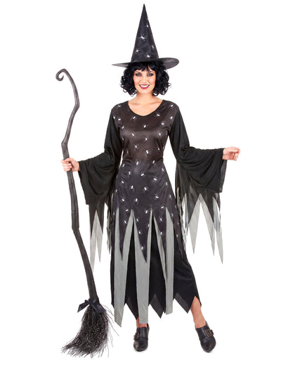 Dámský halloweenský kostým matné čarodějnice