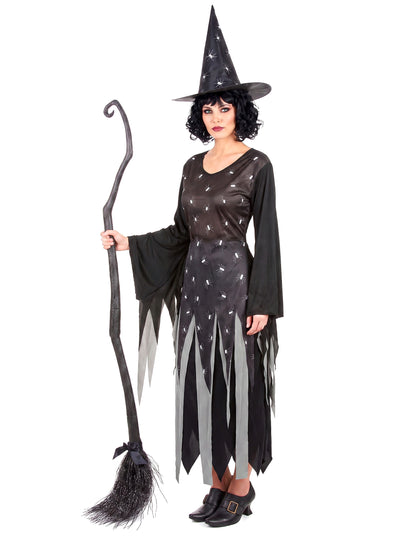 Dámský halloweenský kostým matné čarodějnice