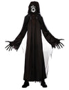 Déguisement de spectre pour adulte noir avec masque et voiles déchirés