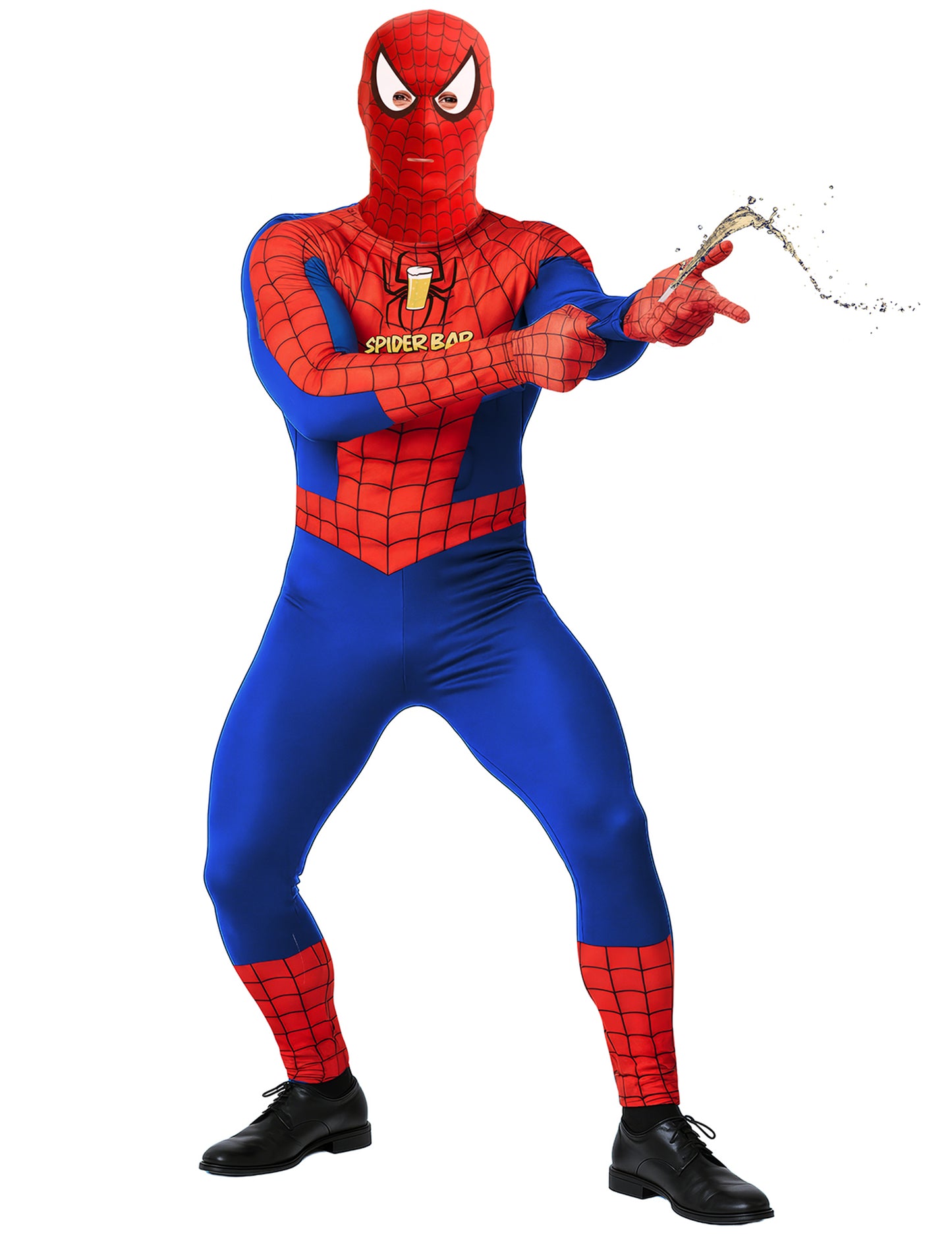 Kostým Spiderbara pro dospělé s odpalovačem tekutin